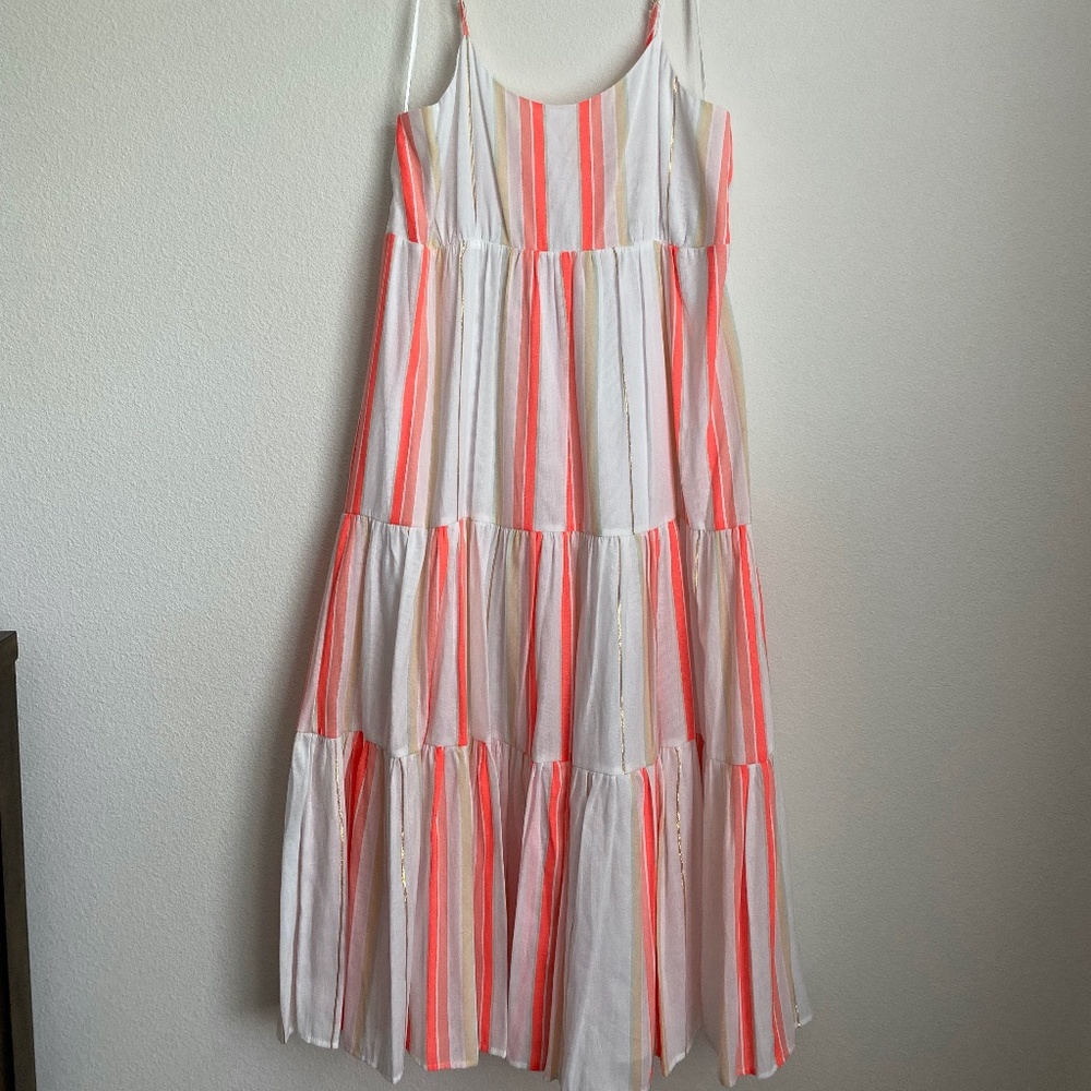 For The Republic - LARGE - Tiered Multicolor Summer Maxi Dress